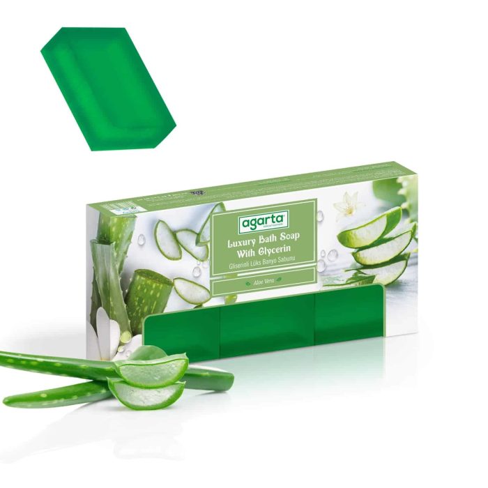 Agarta El Yapımı Doğal Banyo Sabunu Aloe Vera 3*150 g şifa diyarı